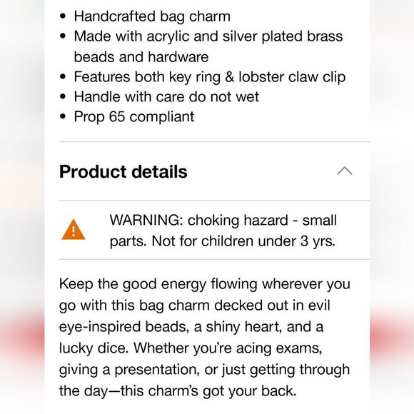 Little Words Project Good Energy  Bag Charm Keychain - Picture 2 of 4